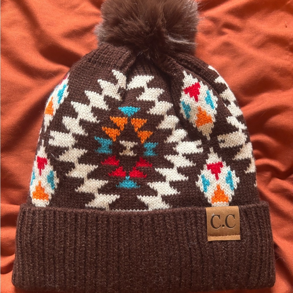Women's Brown CC Beanie